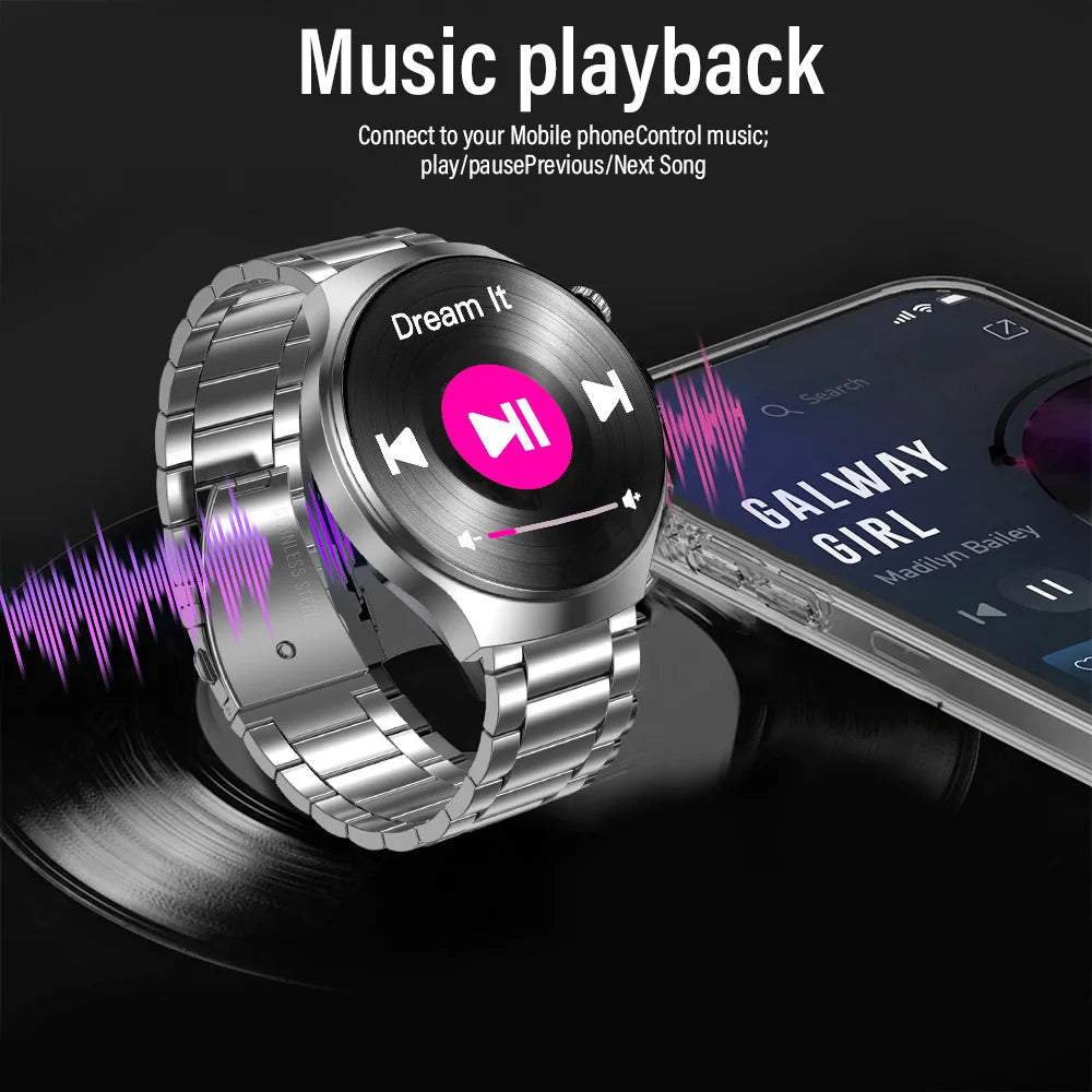 G.l wear 2025 novo relógio inteligente masculino display hd rastreamento de saúde bluetooth chamando assistente de voz esportes smartwatch