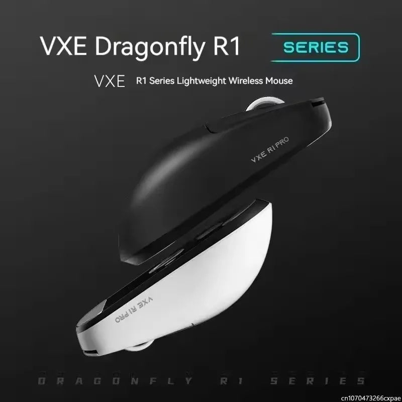 Mouse Sem Fio VXE Dragonfly R1 com Sensor PAW3395, Nordic 52840, Mouse para Jogos 2KHz FPS, Velocidade Inteligente e Baixa Latência para Jogos e Escritório