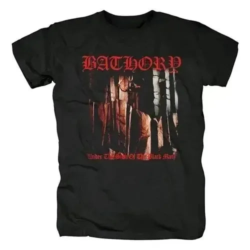 Bathory preto metal veneno t camisa das mulheres dos homens moda casual hip hop streetwear manga curta t camisa de algodão verão topos roupas