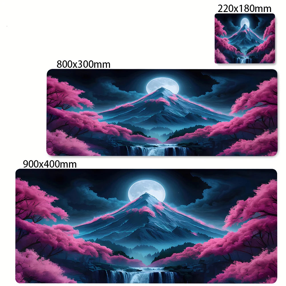 Mouse pad paisagem sakura grande deskmat portátil acessórios do computador mousepad tapetes de borracha anti deslizamento mousepad kawaii playmat