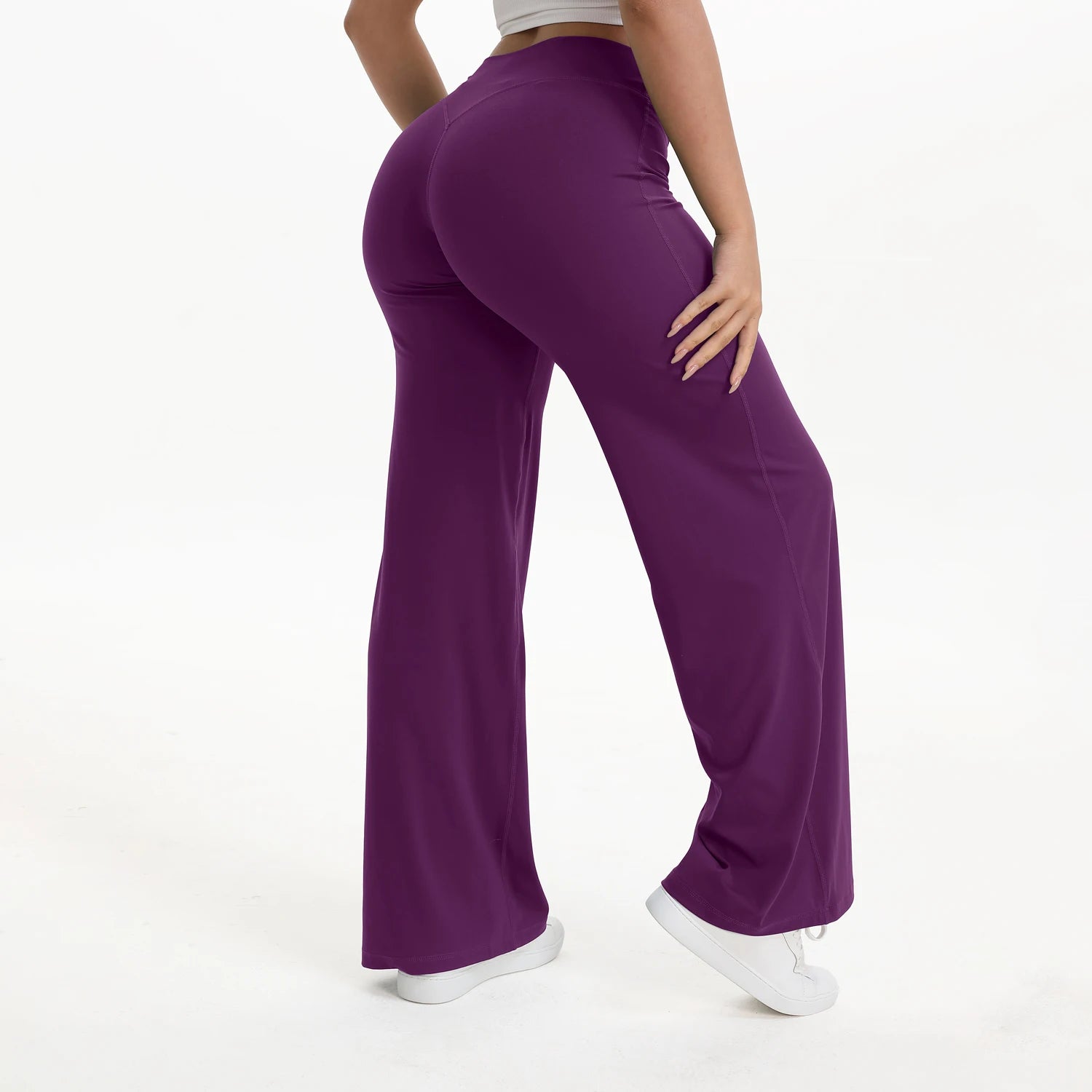 Calças de Yoga Femininas NCLAGEN SoftMotion com Cintura Média, Leggings para Academia, Sensação de Pele Nua, Calças para Pilates e Corrida