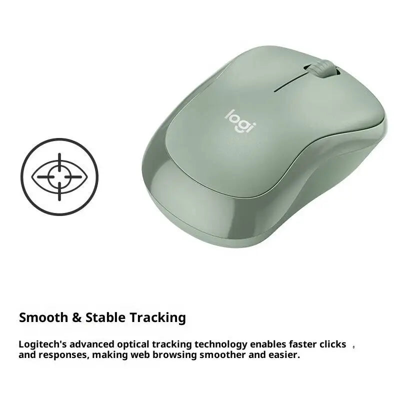 Logitech M221 Mouse sem fio com som leve, laptop, computador desktop, escritório, casa, pequeno, silencioso, portátil