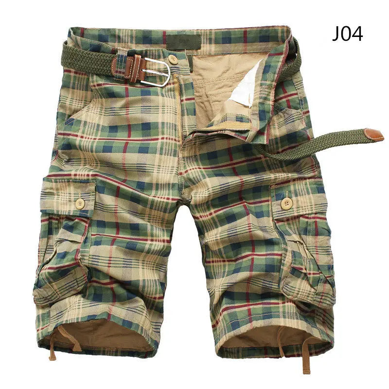 Bermudas Masculinas de Verão 2026: Shorts Xadrez da Moda, Casuais, Militares e Cargo Sem Cinto