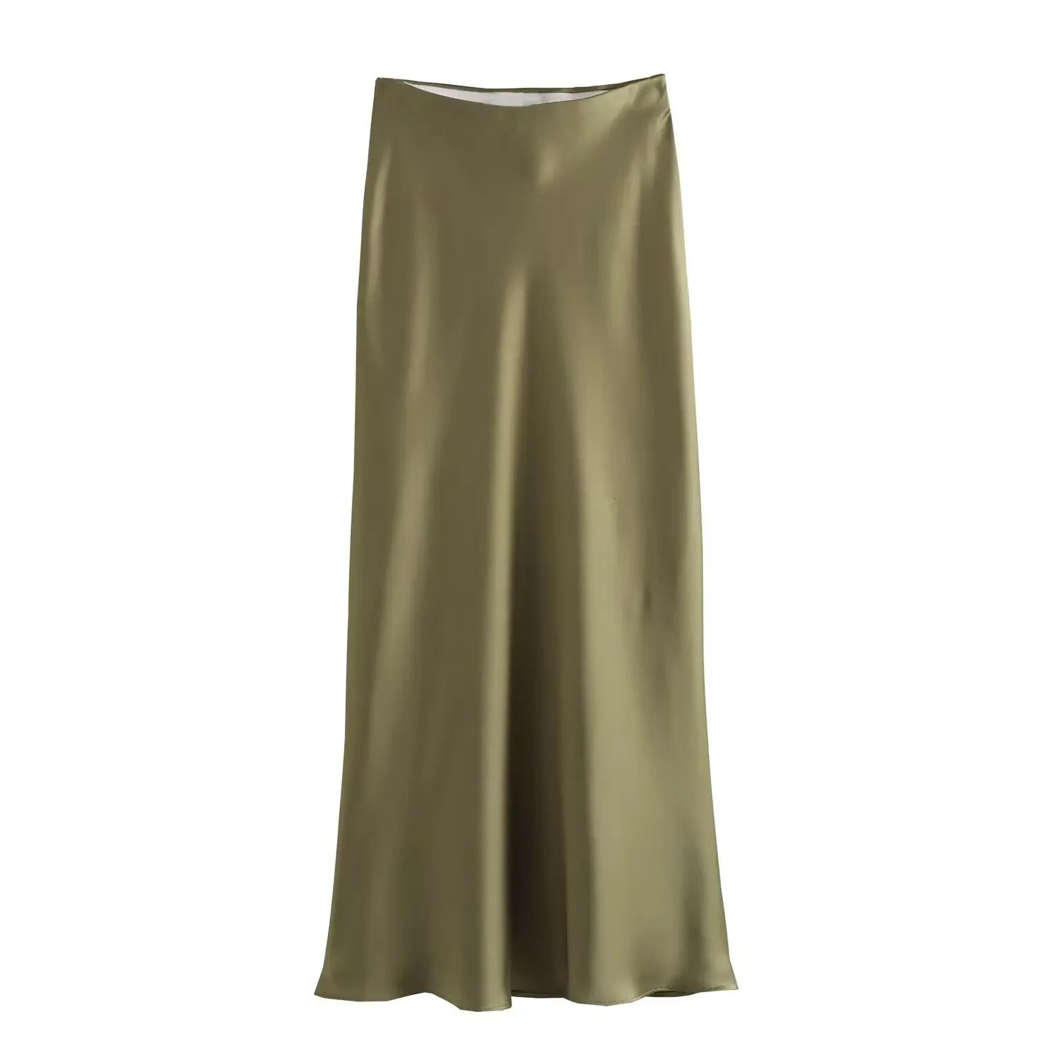 Willshela 2024 saia de cetim preto mulher cintura alta elegante saias longas para as mulheres moda verão midi saia escritório saias femininas