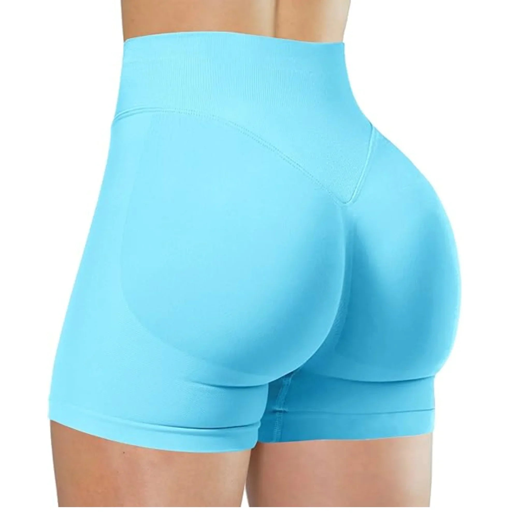 Verão cintura alta shorts de yoga para mulheres moda e sexy correndo calças de fitness cor sólida yoga leggings calças elásticas