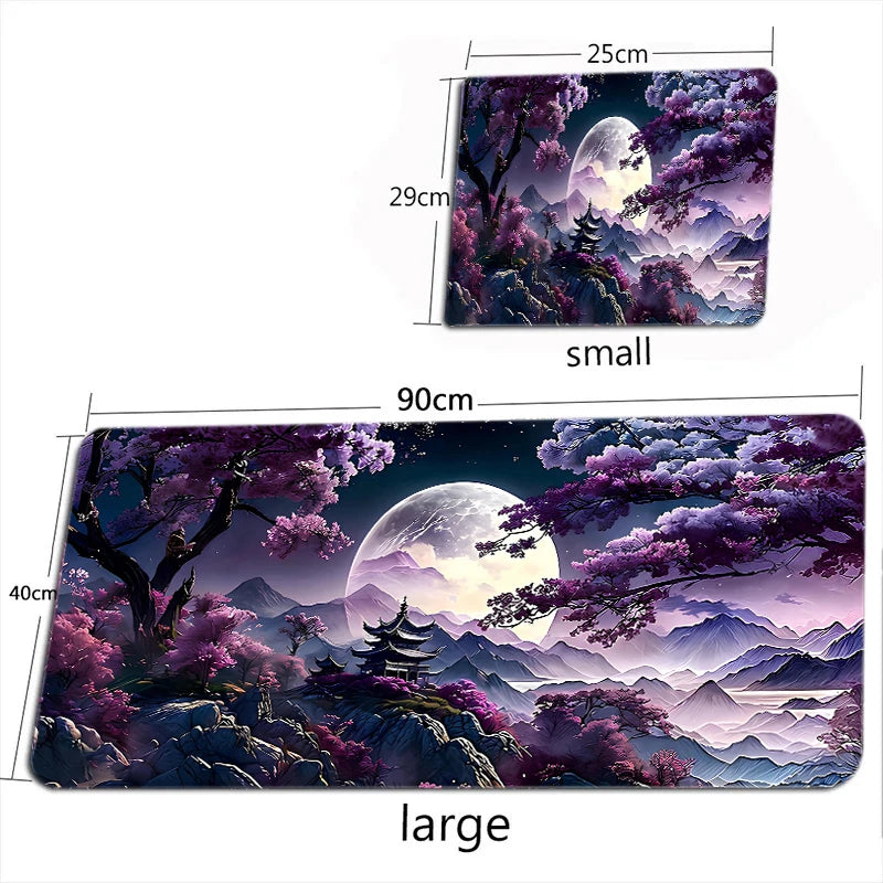 Céu estrelado lua mouse pad grande computador escritório jogo tapetes de mesa xxl borracha antiderrapante teclado de jogos mousepads longos almofadas de mesa