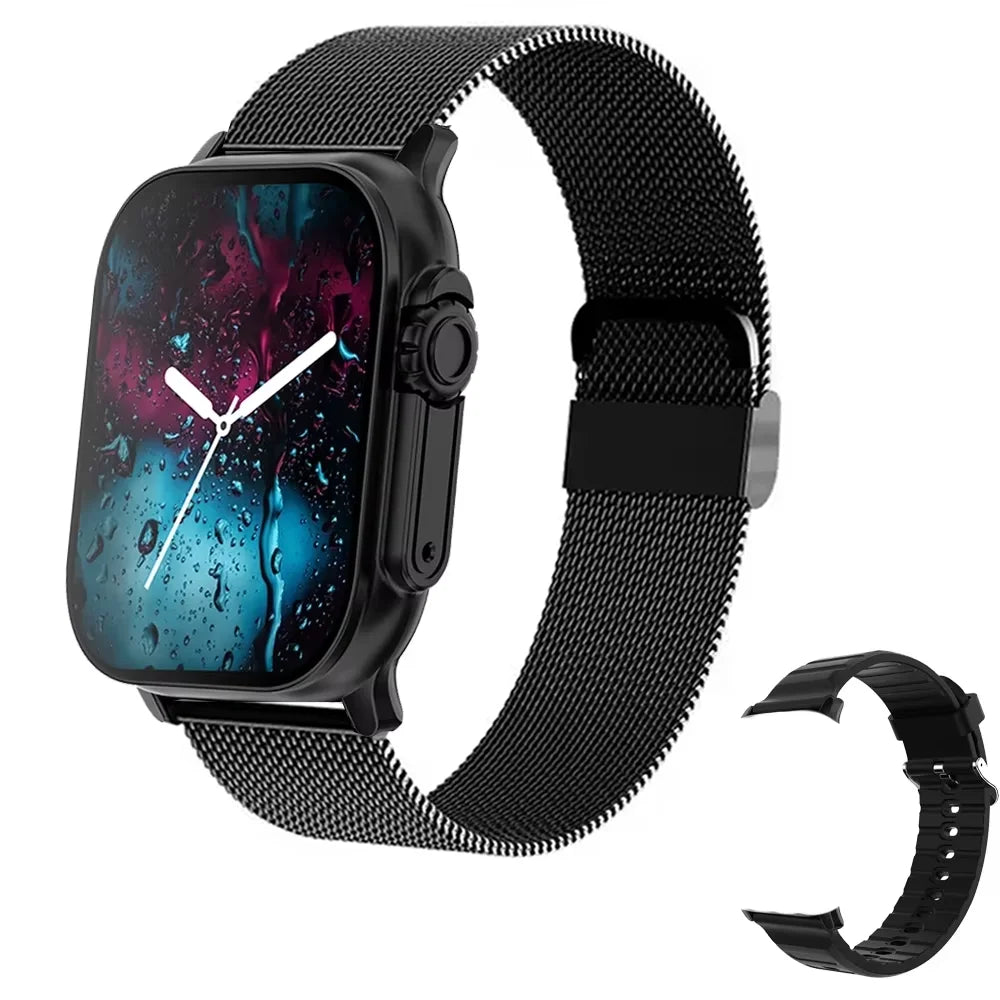 LAXASFIT Relógio Inteligente Bluetooth Talk Smartwatch Aviso de Mensagem Monitor de Freqüência Cardíaca Relógio Esportivo para Android IOS Homens Mulheres