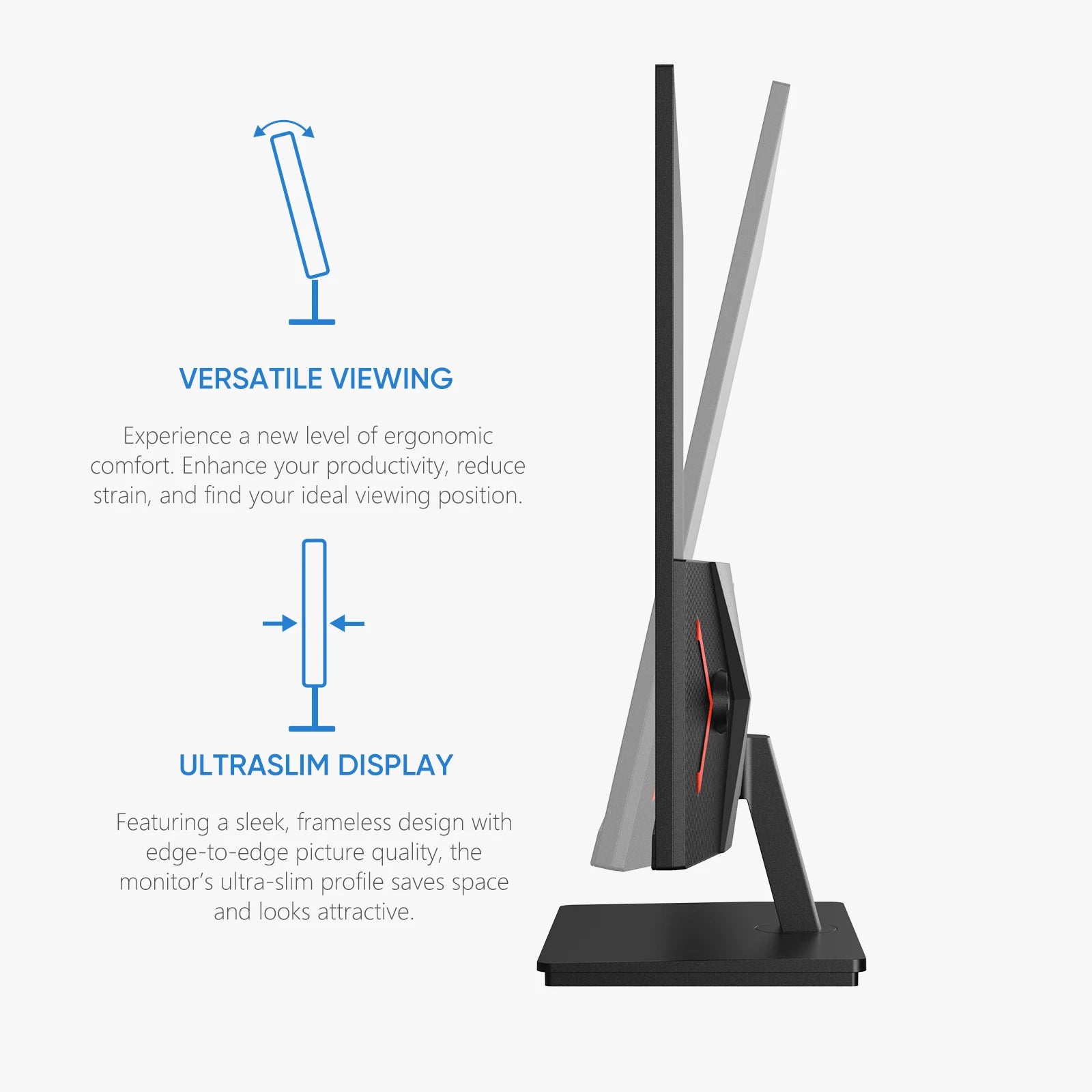 Novo monitor ARZOPA de 27 polegadas, monitor de jogos de 180hz, monitor QHD 2K para PC, 2560*1440, Fast IPS, com Type-C, modo Samsung DeX, FreeSync.