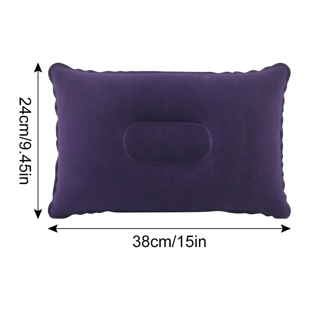 2 unidades/pacote travesseiro quadrado inflável, travesseiro de pescoço de viagem, compacto e leve, ideal para viagens, escritório e uso de cochilo