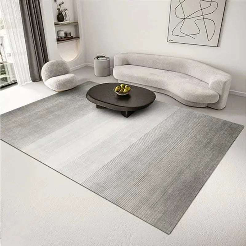 Moderno simples sala de estar decoração tapete grande área macia lounge tapete cinza nórdico para o quarto lavável anti-deslizamento tapete