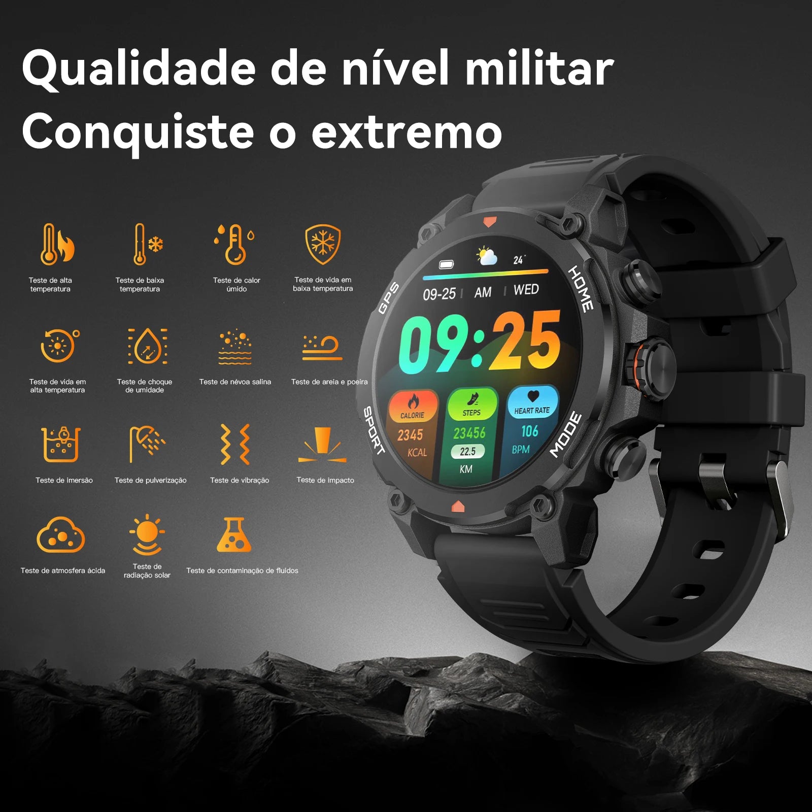 Active 2 Smartwatch 2025 Bluetooth, Chamada de Voz, Monitor de Frequência Cardíaca, Esportivo, Compatível com Android e iOS