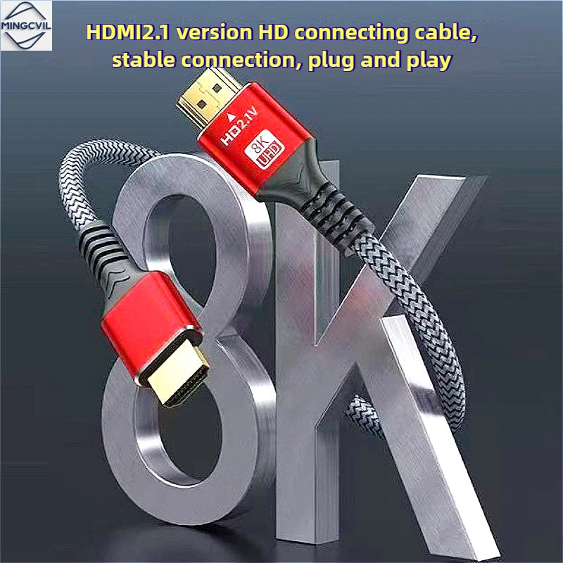 Mingcvol 48gbps hdmi-cabo 8k 60hz 1m 2m 3m 5m hdmi-compatível 2.1 cabo 4k 120hz hdr 3d efeito vídeo para hdtv pc