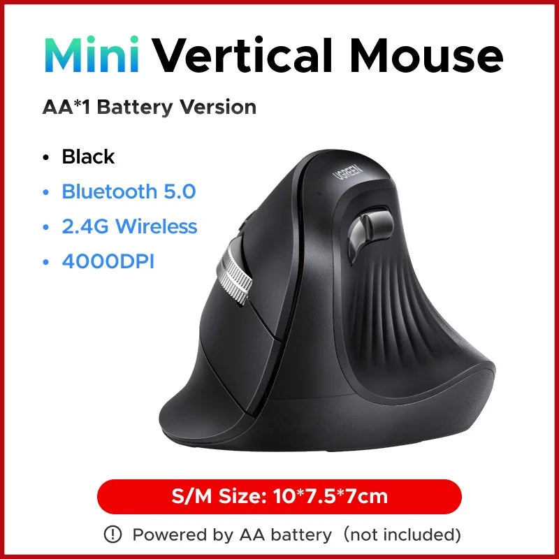 Ugreen mouse vertical sem fio bluetooth5.0 2.4g ergonômico 4000dpi 6 botões mudo para macbook tablet laptops computador pc ratos