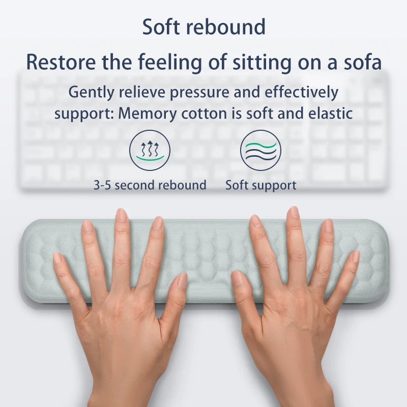 Conjunto de almofada de teclado de espuma de memória para computador de escritório laptop fácil digitação alívio da dor teclado descanso de pulso mouse pad computador mouse pad