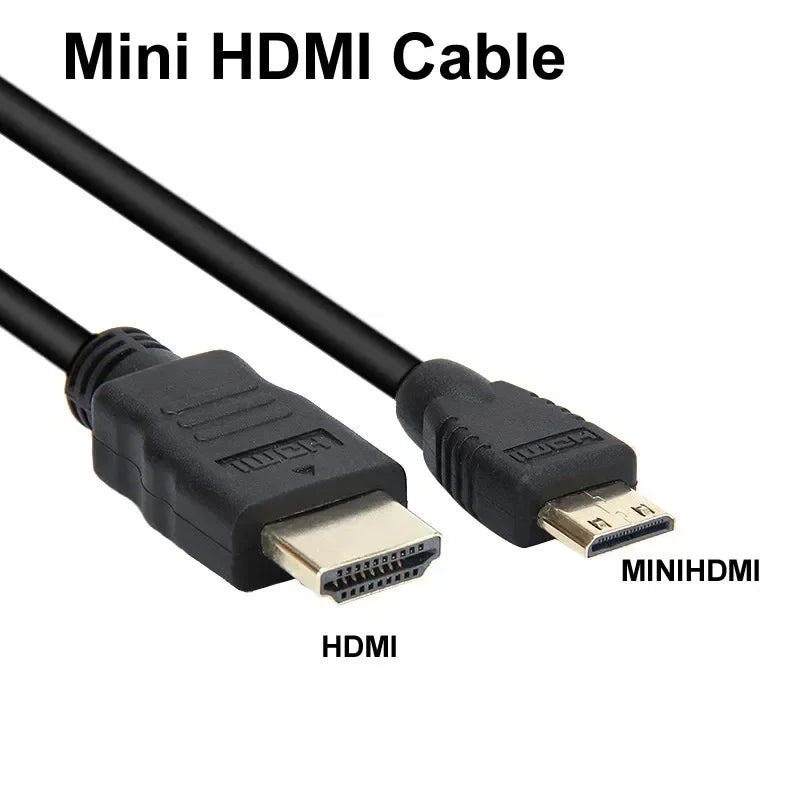 Mini cabo hdmi para hdmi 1080p 3d banhado a ouro para monitor tablet câmera dv placa gráfica hdtv display projeção