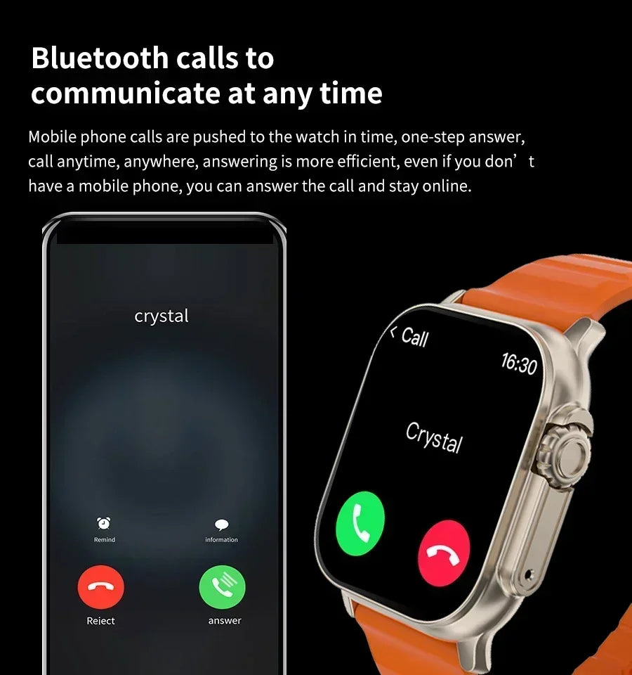 Relógio Inteligente Watch 10 Ultra 49mm 2026 Novo NFC para Homens e Mulheres com GPS, Chamadas Bluetooth, Música, Jogos e Carregamento Sem Fio
