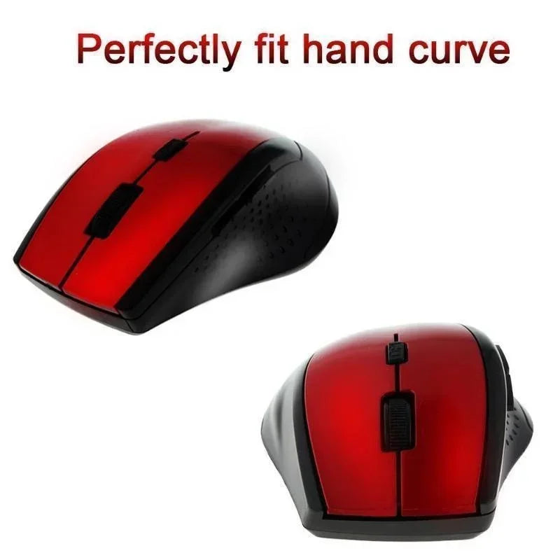Mouse gamer sem fio de 2,4 GHz para computador, mouse para jogos com receptor USB, acessórios para laptop