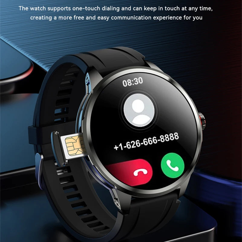 Smartwatch 4G com 16GB+256GB de RAM, tela AMOLED de 1,95 polegadas, bateria de 2100mAh, câmera de 900W, GPS, Wi-Fi, download de aplicativos Google, Android 9.0.