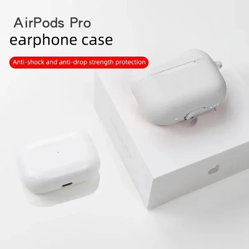 Capa protetora de silicone para AirPods Pro, cor sólida, Apple Bluetooth Headset, capa macia, novo