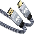 Cabo plano HDMI 8K 48Gbps de alta velocidade 8K60 4K120 144Hz Cabo HDMI 2.1 trançado 3D eARC HDCP 2.2 e 2.3 compatível com Roku TV/PS5