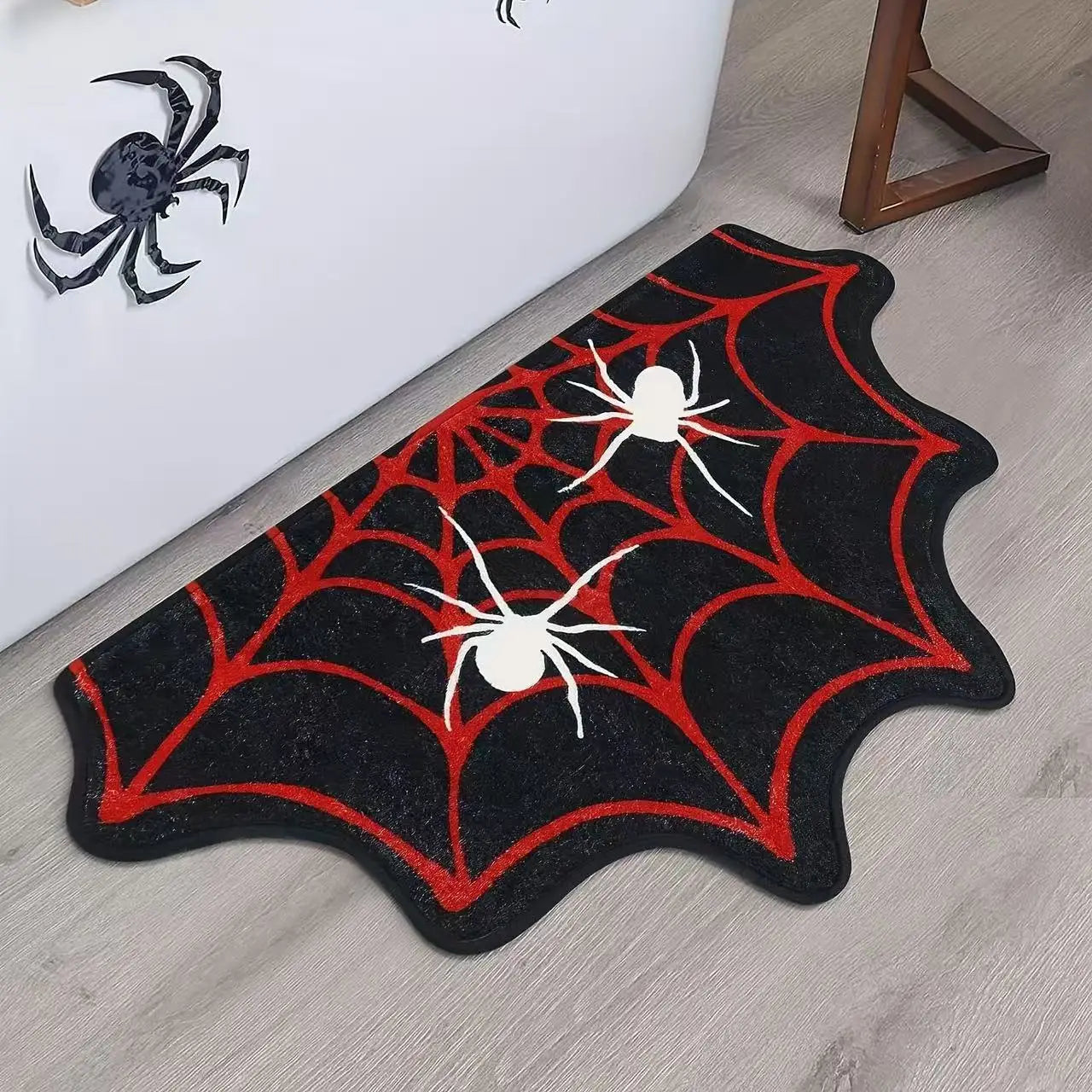 Viakma halloween aranha web tapete decorativo banheiro antiderrapante absorção pé sala de estar varanda quarto porta tapete