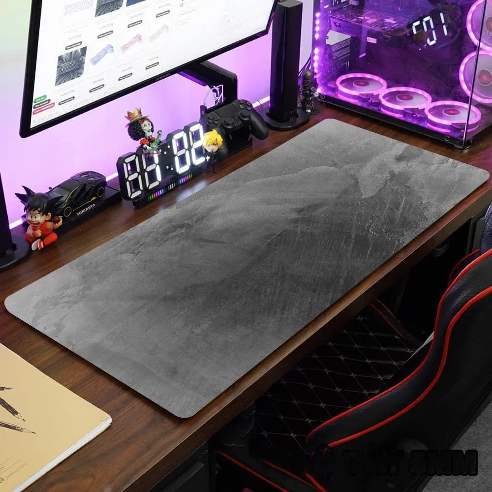 Tapete de mesa tamanho grande, 900x400mm, overlock, mouse pad xxl, teclado de mesa, série cinza, mouse pad para jogos, acessórios de computador
