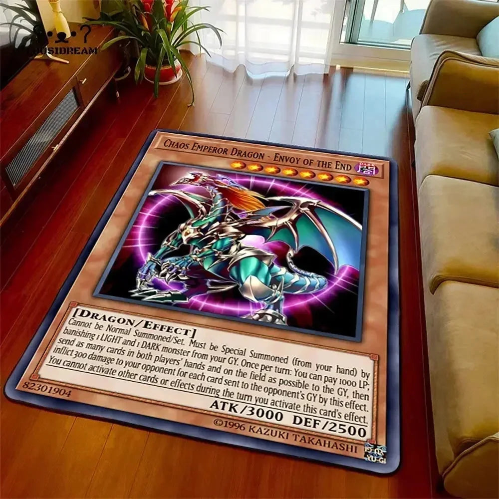 Yu-gi-oh olhos azuis dragão branco anime antiderrapante tapete dos desenhos animados para sala de estar quarto área decorativa presente perfeito