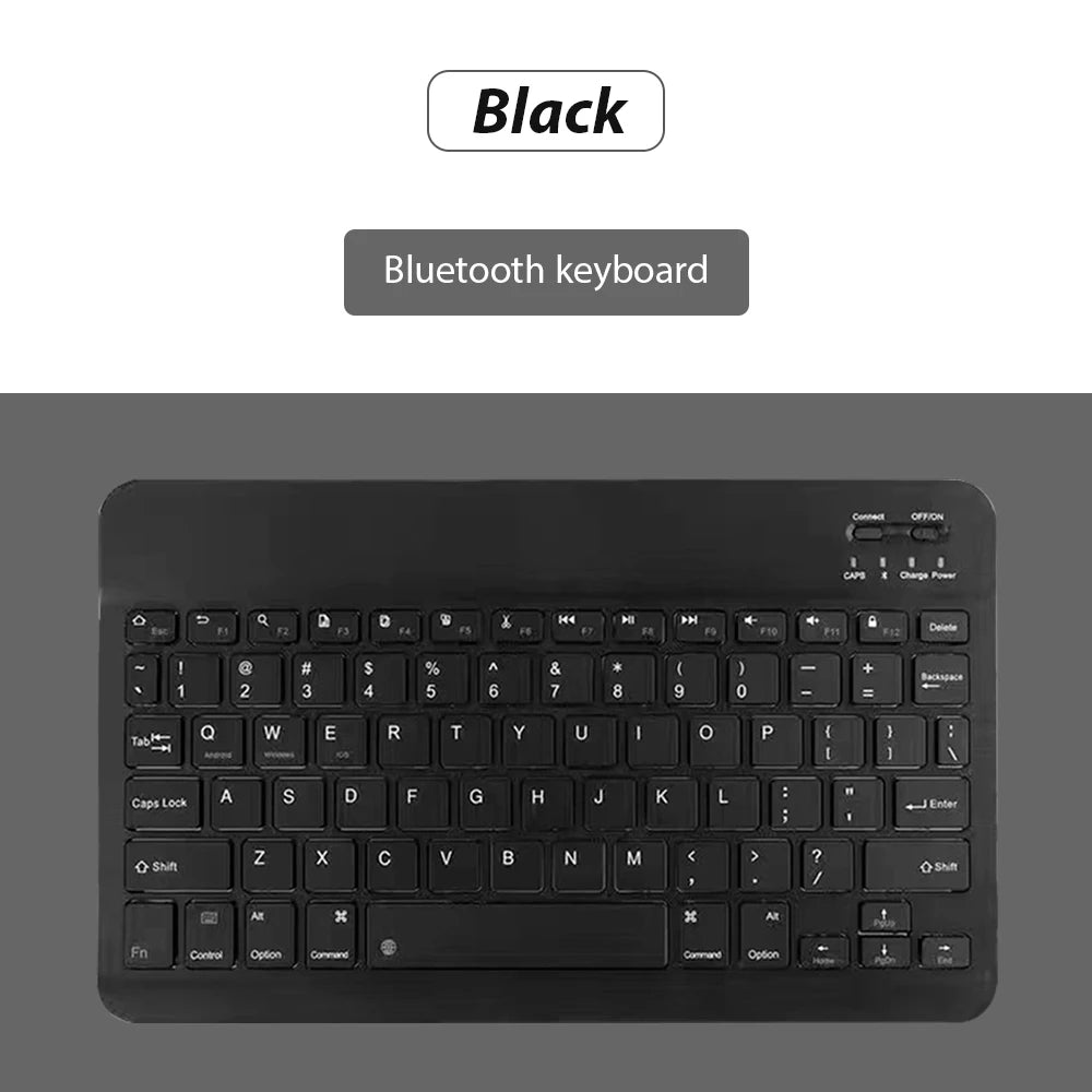 Teclado sem fio bluetooth universal, teclado e mouse para celular, mini teclado bluetooth, acessórios para teclado ipad