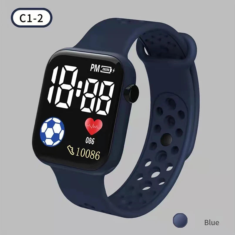 Relógio Digital LED 2026 para Crianças, Relógios Esportivos à Prova d'Água para Meninos, Relógio Digital de Silicone para Meninas, Relógio Eletrônico Casual Infantil