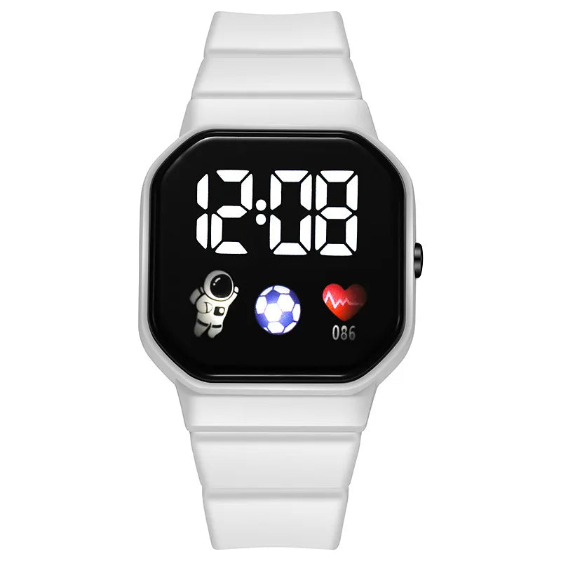 Relógio Digital LED 2026 para Crianças, Relógios Esportivos à Prova d'Água para Meninos, Relógio Digital de Silicone para Meninas, Relógio Eletrônico Casual Infantil