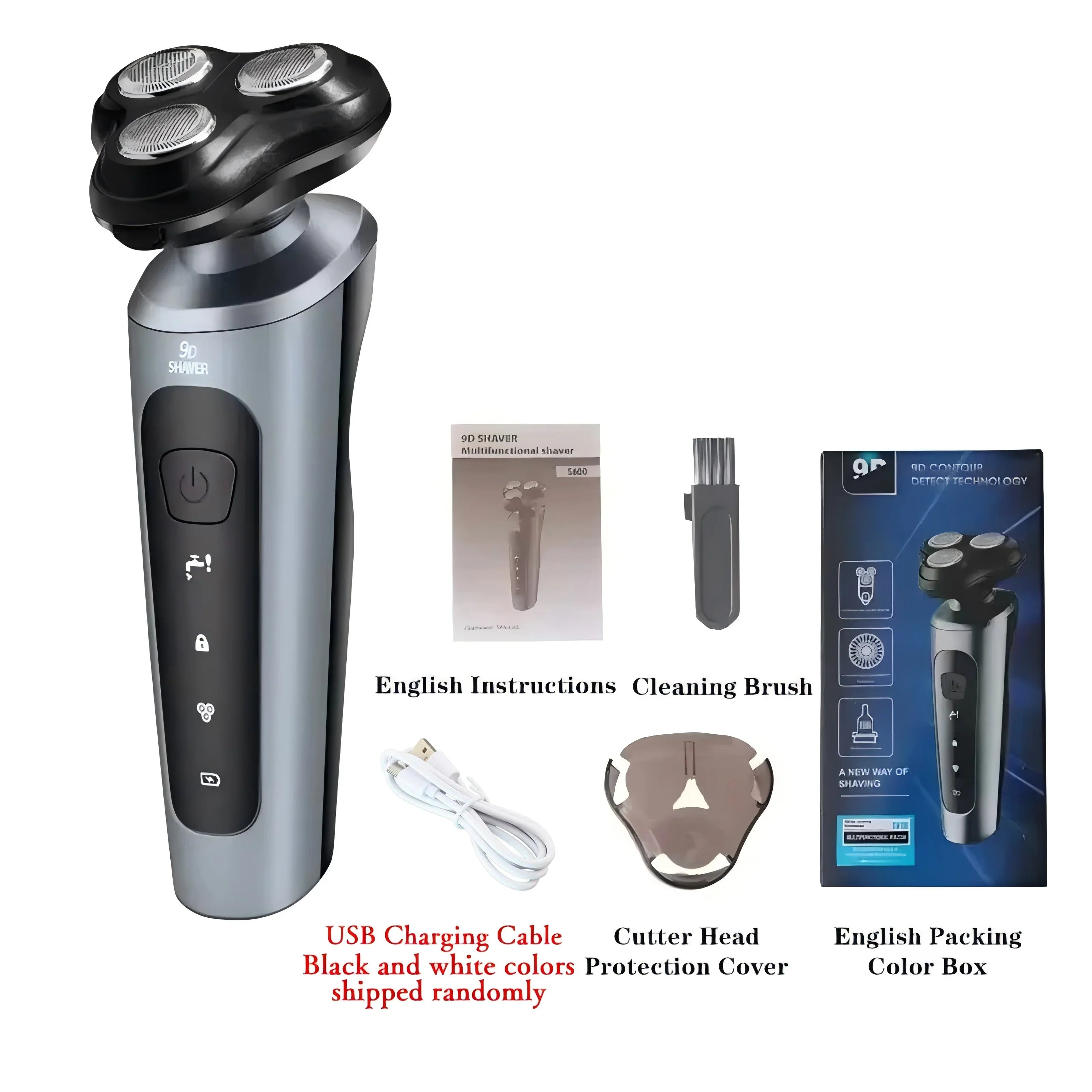 Barbeador recarregável inteligente masculino, navalha de barba molhada/seca, abs tondeuse, dissolução de barba, navalha recarregável para pele lisa
