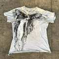 Clássico y2k estilo gótico camiseta impressão oversized t camisa camisas de rua alta gótico em torno do pescoço algodão topos nova camisa das mulheres dos homens