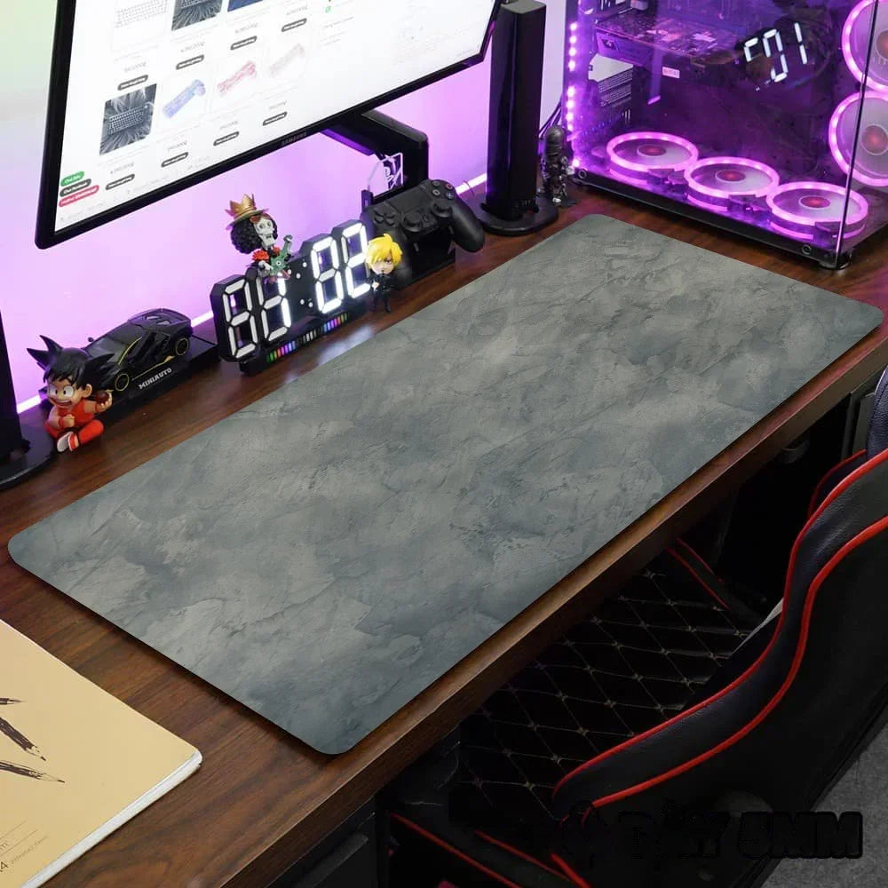 Tapete de mesa tamanho grande, 900x400mm, overlock, mouse pad xxl, teclado de mesa, série cinza, mouse pad para jogos, acessórios de computador