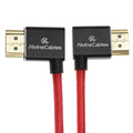Alvin's Cables 8K HDMI 2.1 Cabo 8K 60Hz 4K 120Hz de alta velocidade para monitor Atomos Ninja, cabo enrolado trançado de ângulo esquerdo para direito