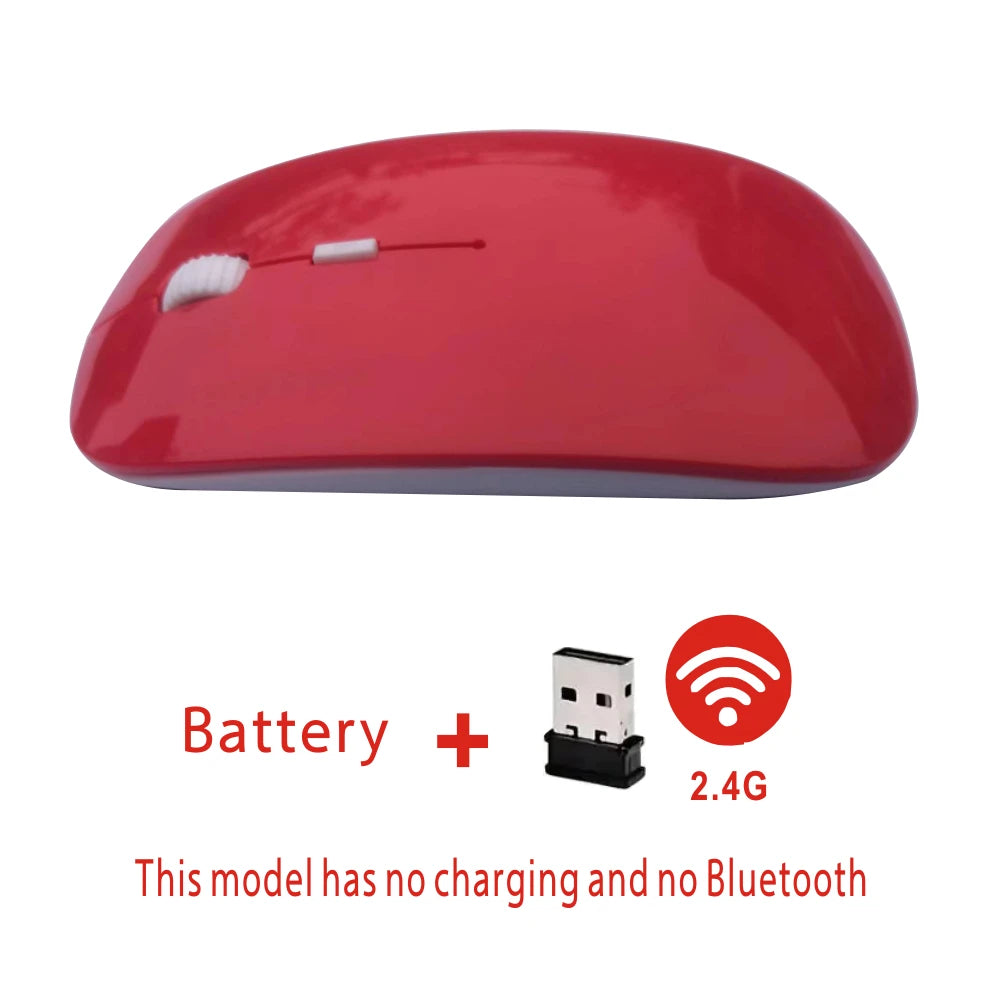 Mouse modo duplo bluetooth sem fio recarregável botão silencioso ajustável dpi usb 2.4g óptico adequado para laptops novo