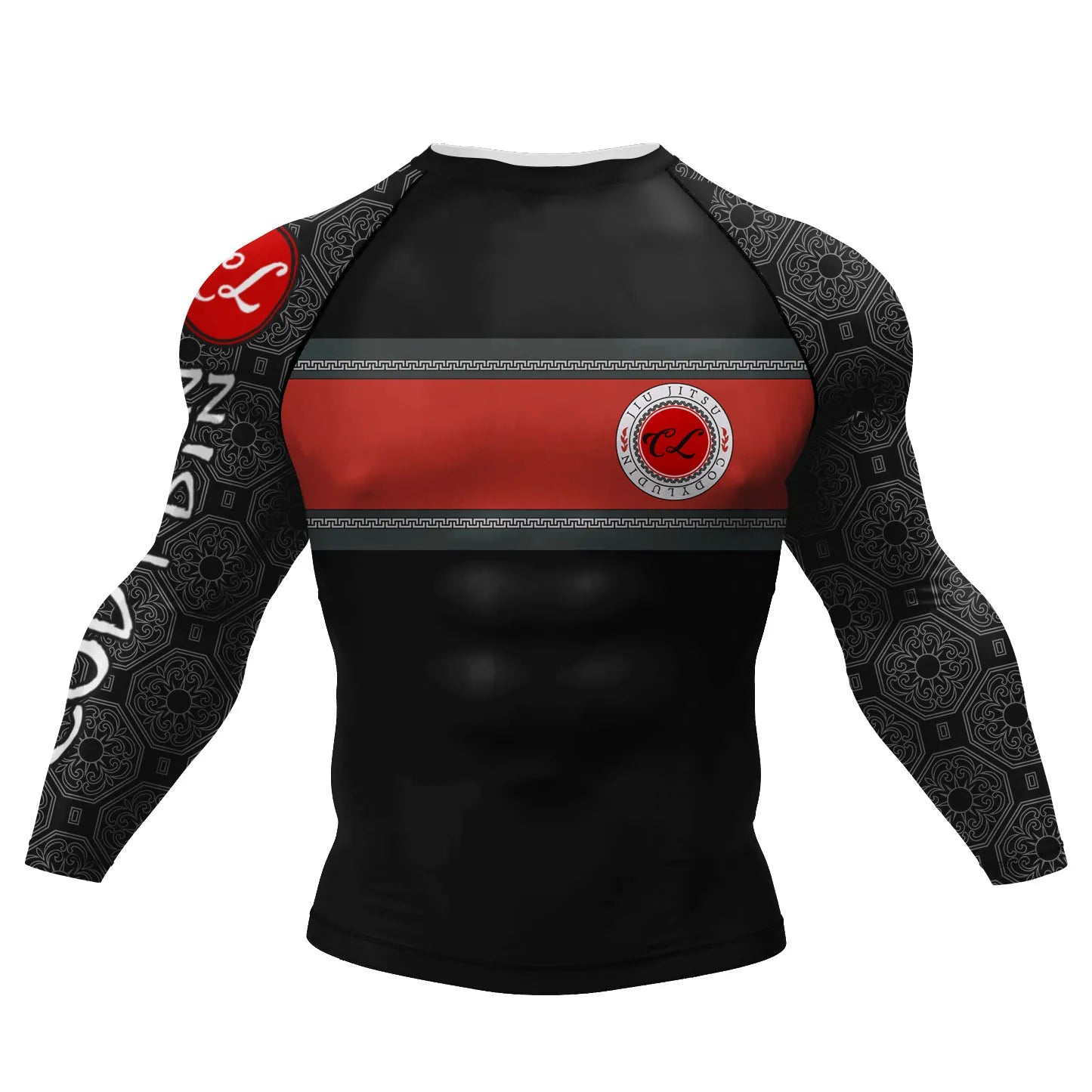 Cody Lundin Tattoo Camiseta de compressão de ginástica masculina sublimação manga longa Rashguard BJJ jiu jitsu camisa de boxe personalizada