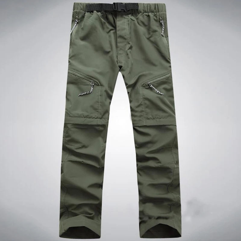 Calças de verão de secagem rápida podem removíveis para shorts homens tático caminhadas esporte respirável viagem pesca acampamento trekking calças