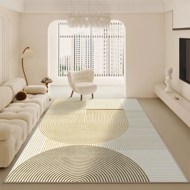 Luxo minimalista sala de estar tapete cor creme grande área para sofá quarto decoração casa
