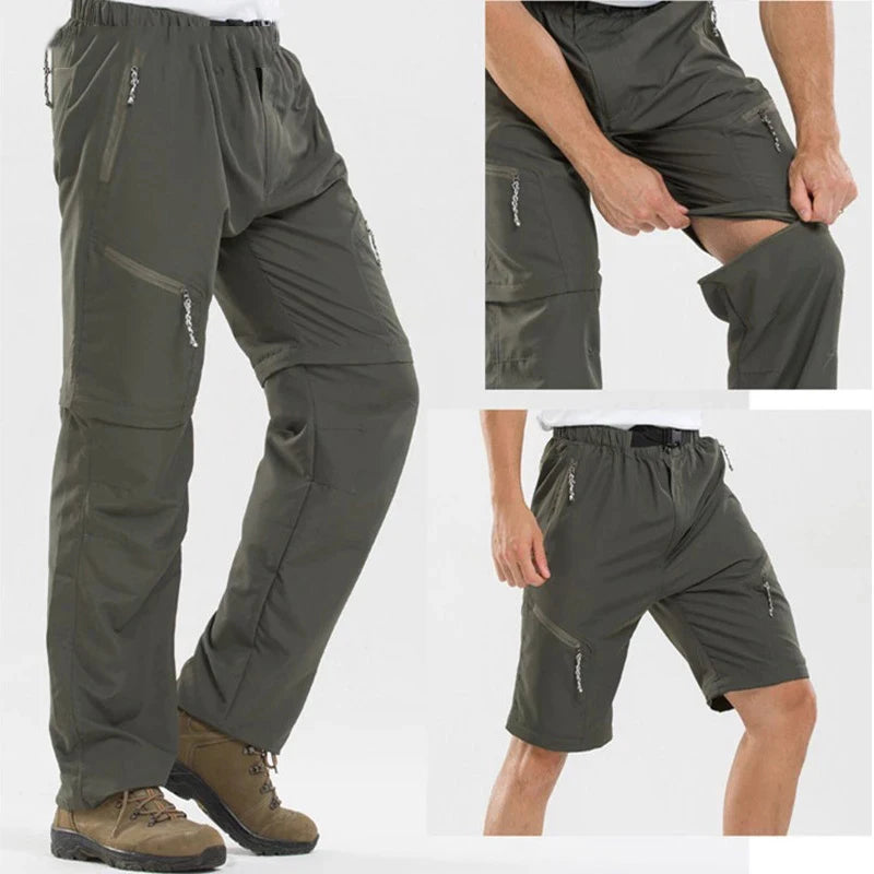 Calças de verão de secagem rápida podem removíveis para shorts homens tático caminhadas esporte respirável viagem pesca acampamento trekking calças