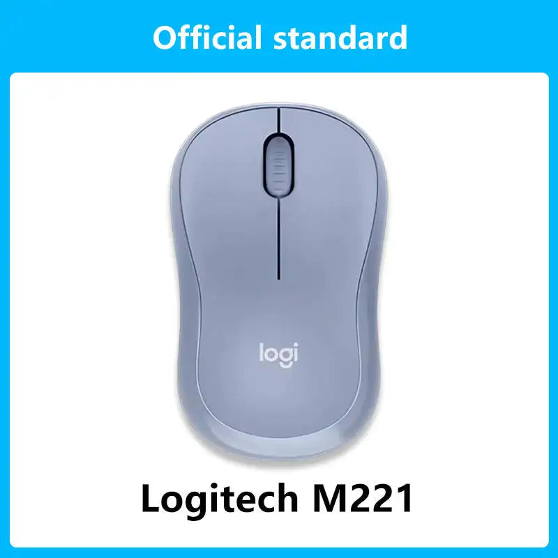 Logitech M221 Mouse sem fio com som leve, laptop, computador desktop, escritório, casa, pequeno, silencioso, portátil