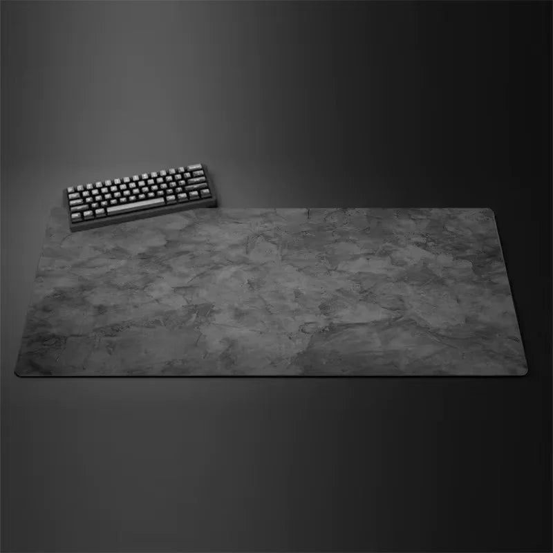 Tapete de mouse cinza grande/pequeno overlocked mousepad xxl teclado de mesa almofada de mesa série cinza tapete de mesa de jogo acessórios de computador