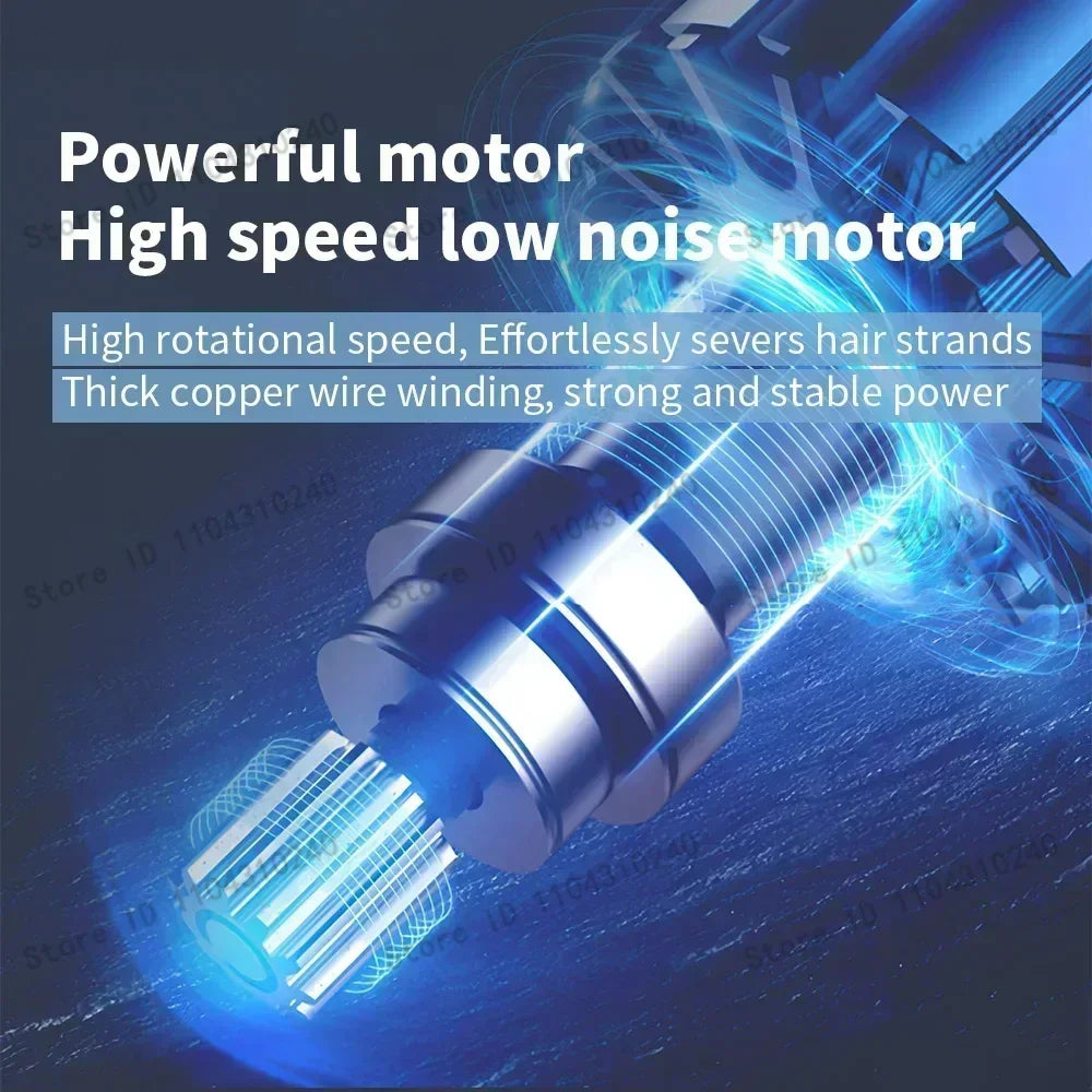 Máquina de Cortar Cabelo Elétrica Multifuncional Kemei Km-PG1990A, Aparador Recarregável Profissional com Cabeça Ajustável