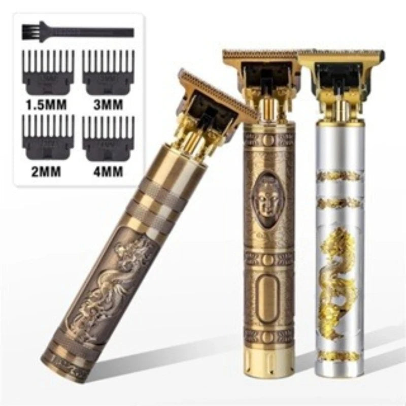 Barbeador Elétrico Masculino Profissional para Barba e Aparador de Pelos Corporais Design Moderno com Pente Ajustável