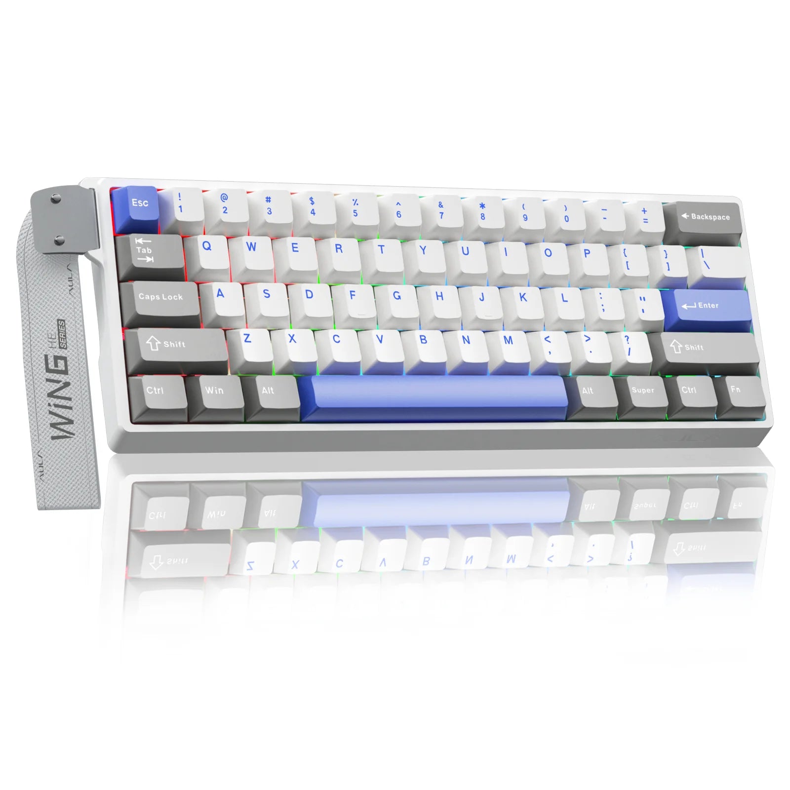 AULA WIN60 Teclado com interruptor magnético Gatilho rápido 8K Retorno RGB Hotswap 60% Teclado para jogos personalizado