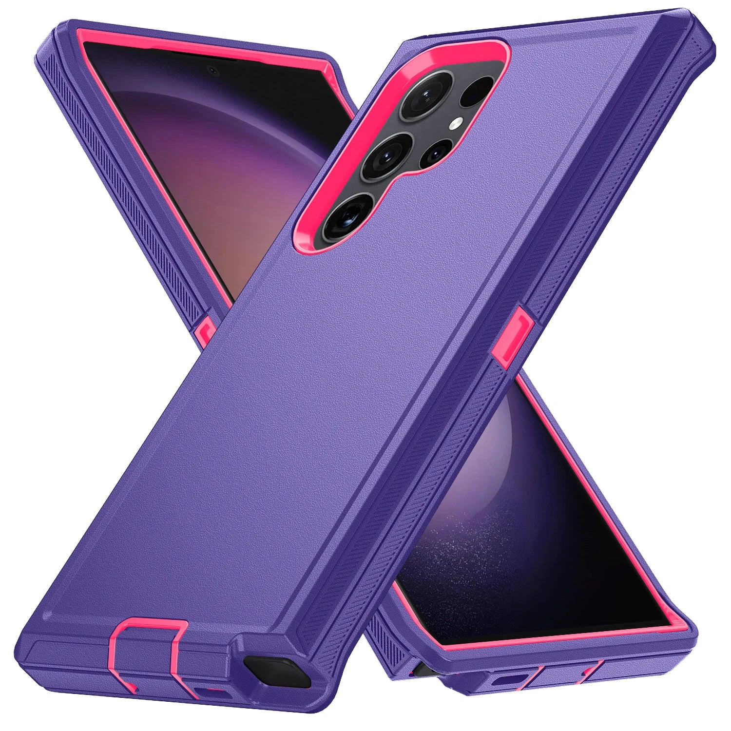 Para samsung galaxy s25 s24 s23 s22 s21 s20 fe plus ultra nota 20 armadura à prova de choque defender caso telefone duro pc + tpu capa traseira