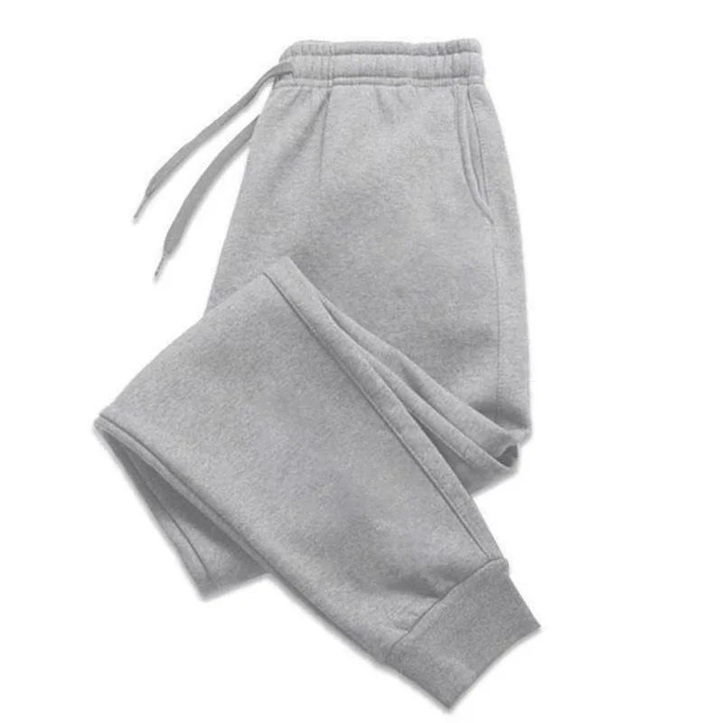 2026 novas calças esportivas casuais masculinas moda cor sólida calças soltas street wear outono/inverno lento correndo calças de fitness