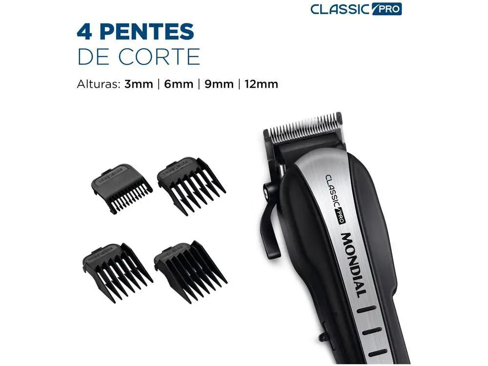 Máquina de Cortar Cabelo Mondial Classic Pro - 110V