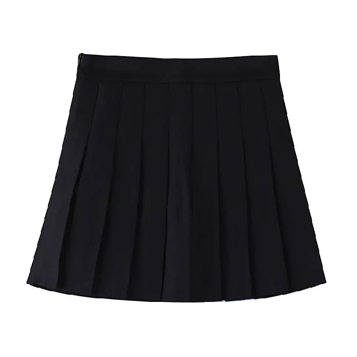 1 pçs primavera verão das mulheres mini saias meninas saias plissadas senhora cintura alta bonito saia rosa estudante saia curta jk uniforme saias
