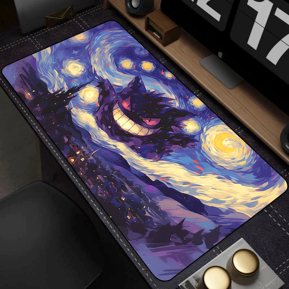 Tapete colorido para teclado de jogos, laptop, japão, legal, anime, mouse pad xxl, preto, p-pokemon, tapete de mesa, pc, g-gengar, gamer, gabinete, mousepad