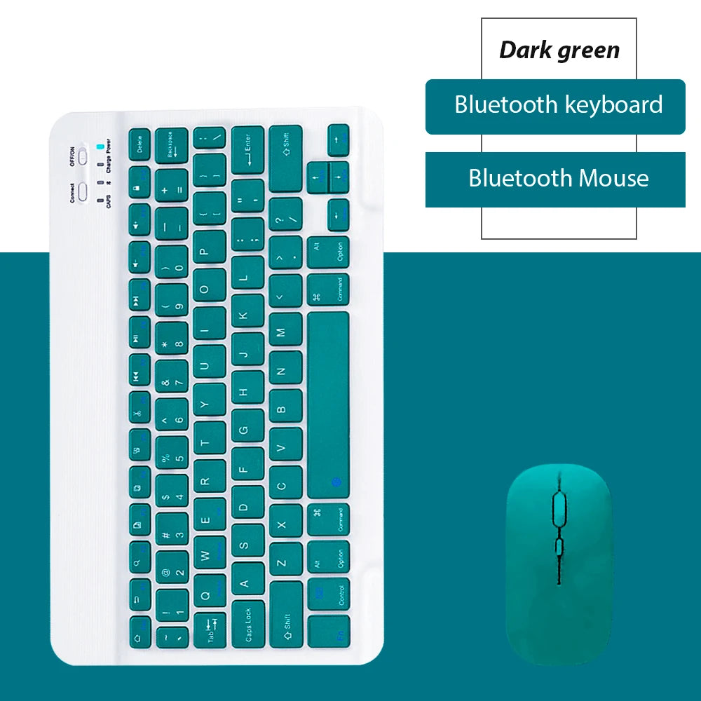 Teclado sem fio bluetooth universal, teclado e mouse para celular, mini teclado bluetooth, acessórios para teclado ipad